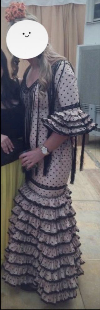 Vestido de flamenca lunares talla 38