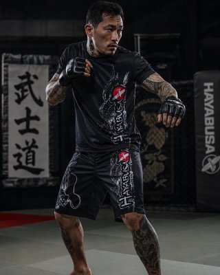 Conjunto estilo Hayabusa MMA negro