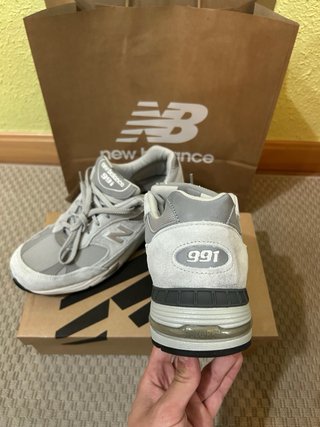 New Balance 991 UK Gris Blanco