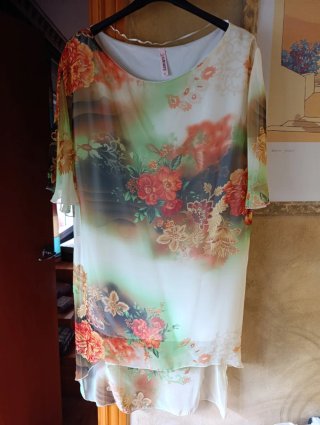 Divino vestido estampado floral de gasa