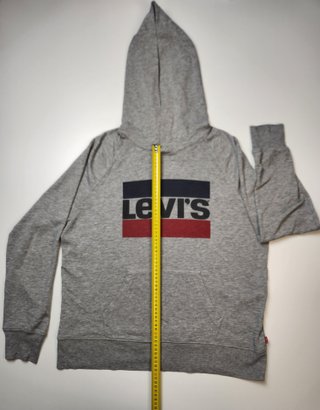 Sudadera Levi's Gris con Capucha y Logo