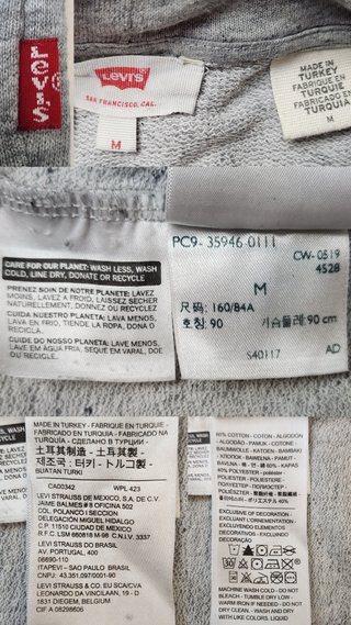 Sudadera Levi's Gris con Capucha y Logo