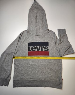 Sudadera Levi's Gris con Capucha y Logo