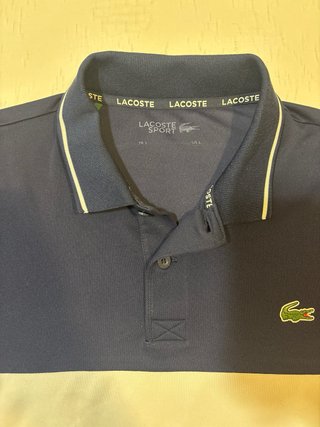 Polo Lacoste Sport Azul y Blanco