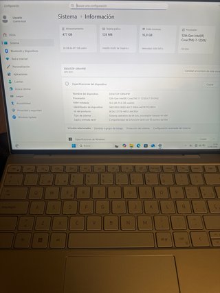 Portátil Dell XPS Plata 13Táctil. I7 16Gb 512 M2.