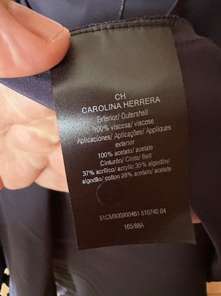 Vestido largo azul Carolina Herrera