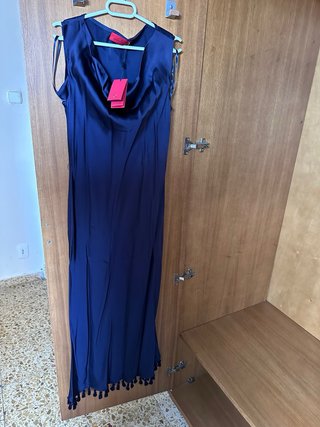 Vestido largo azul Carolina Herrera