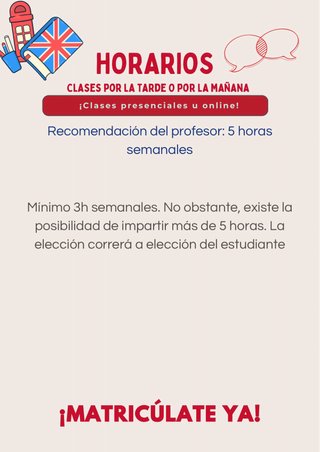 Intensivo A1, A2, B1 y B2 Inglés