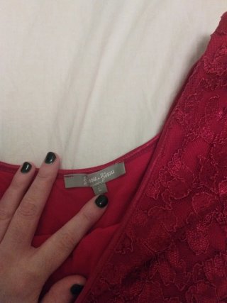 Vestido encaje rojo Bisou-bisou Talla L