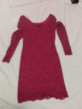 Vestido encaje rojo Bisou-bisou Talla L