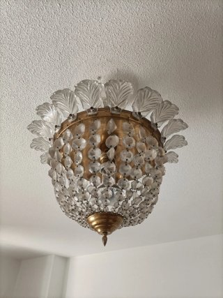 Lámpara cristal vintage de los años 60
