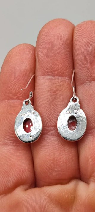 Pendientes de Plata y Coral.