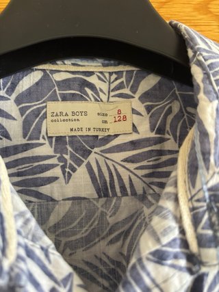 Camisa niño Zara estampado hojas