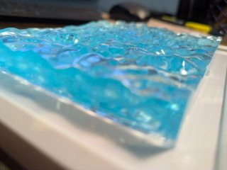 Cuadro Epoxy Mar Olas Tiburón