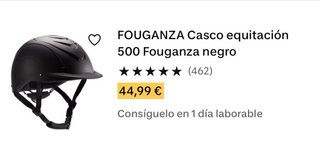 Casco Equitación Infantil Fouganza Negro