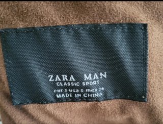 Cazadora Zara Aviador Marrón Borrego