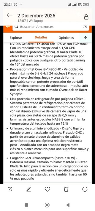 Razer Blade 16 (2024) Portátil Gaming