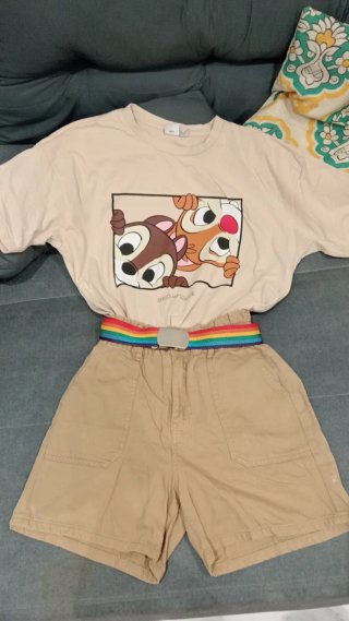 Conjunto camiseta y shorts Chip 'n Dale
