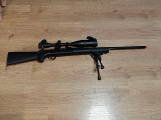 Réplica Airsoft con mira y bípod Kjwork takedown 1