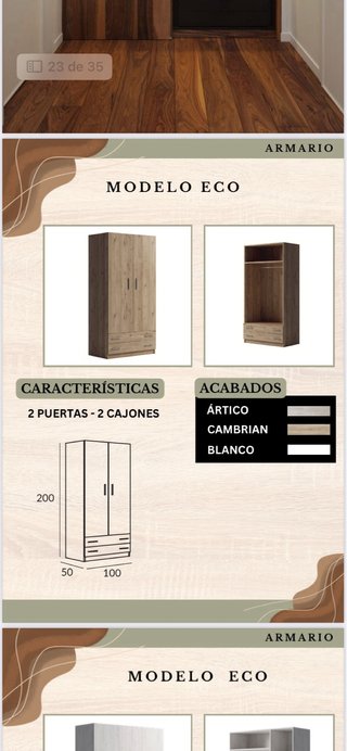 Oferta Armario Eco 4 Puertas 2 Cajones