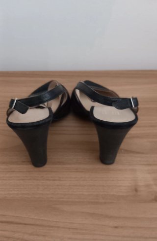 Décolleté slingback 38 in pelle scamosciata