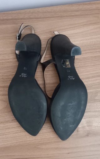 Décolleté slingback 38 in pelle scamosciata