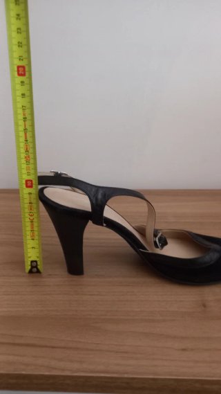 Décolleté slingback 38 in pelle scamosciata