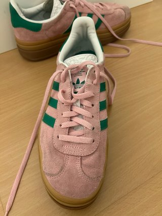 Adidas Gazelle rosas con verde poco uso