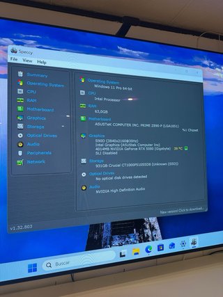 PC Gaming RTX 5080 16 GB RAM 64GB 1TB i7265K Z890P