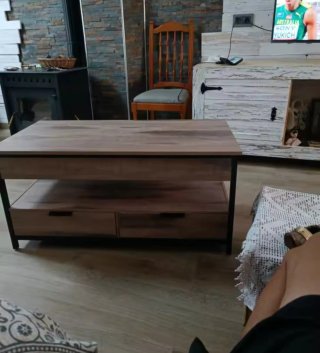 Mesa elevable madera y metal