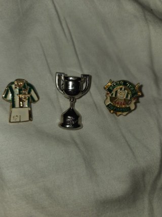 Lote de 3 pines Betis: Camiseta, Trofeo y Escudo