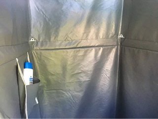 Ducha portatil plegable con desagüe para fuegoneta