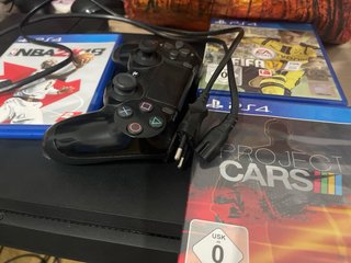 PS4 +Mando+NBA 2K19, FIFA 17, Project Cars