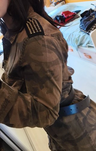 Vestido camuflaje con cinturón