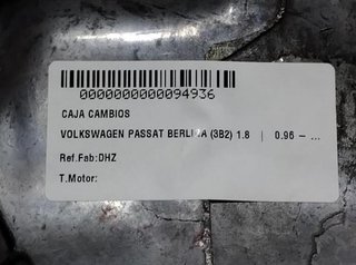 Dhz caja volkswagen passat berlina (3b2) 1.8 94936