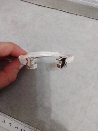Pulsera Tous Oso Plata y Blanco