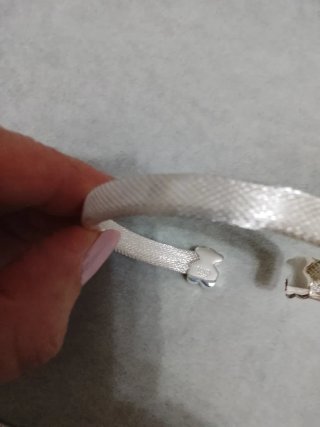 Pulsera Tous Oso Plata y Blanco