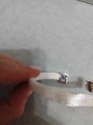 Pulsera Tous Oso Plata y Blanco