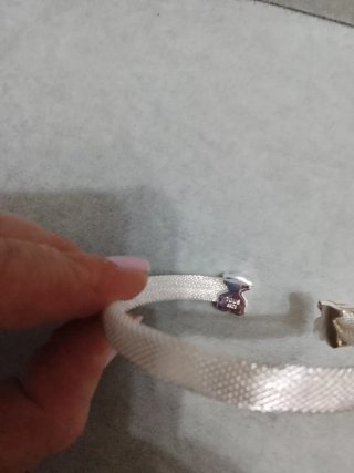 Pulsera Tous Oso Plata y Blanco
