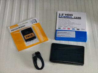 Kit PS2 Hard Disk Esterno da 500gb più Memory Card