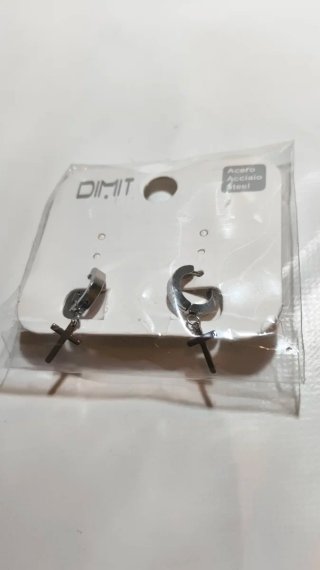 Pendientes Cruz Dimit Plata