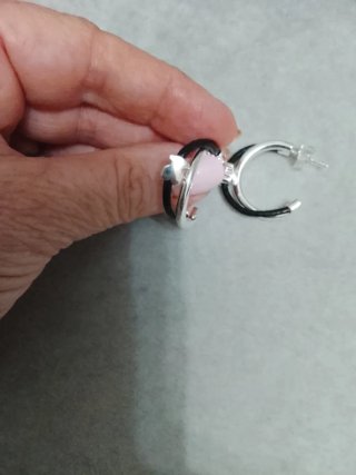 Pendientes Tous Aro Negro y Plata