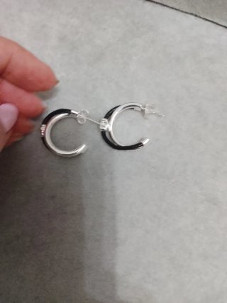 Pendientes Tous Aro Negro y Plata