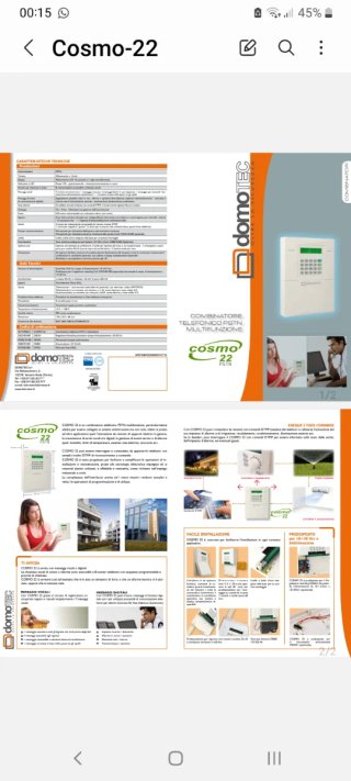 Combinatore telefonico Domotec Cosmo 22
