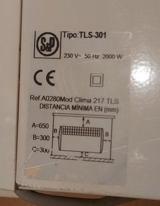 Calefactor S&P Eléctrico
