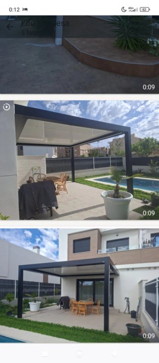 Pérgola Bioclimática,Cortinas de Cristal y Techos