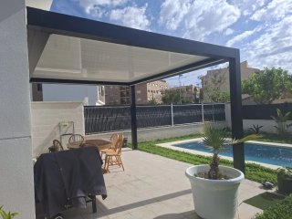 Pérgola Bioclimática,Cortinas de Cristal y Techos