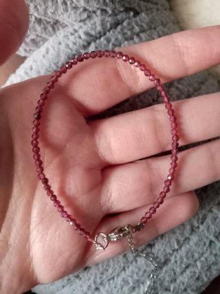 Pulsera de acero de granate