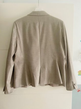 Blazer Zara Gris Crema Talla 46