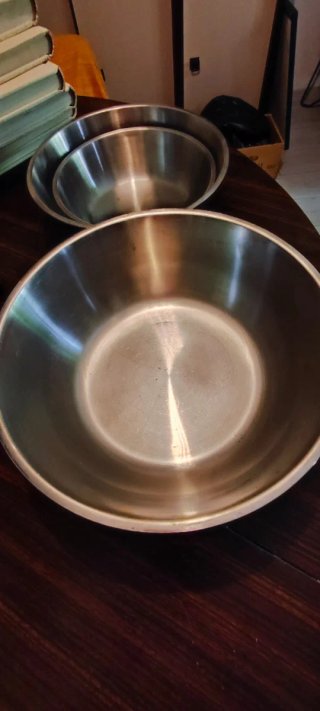 Set 3 Ciotole Acciaio Inox